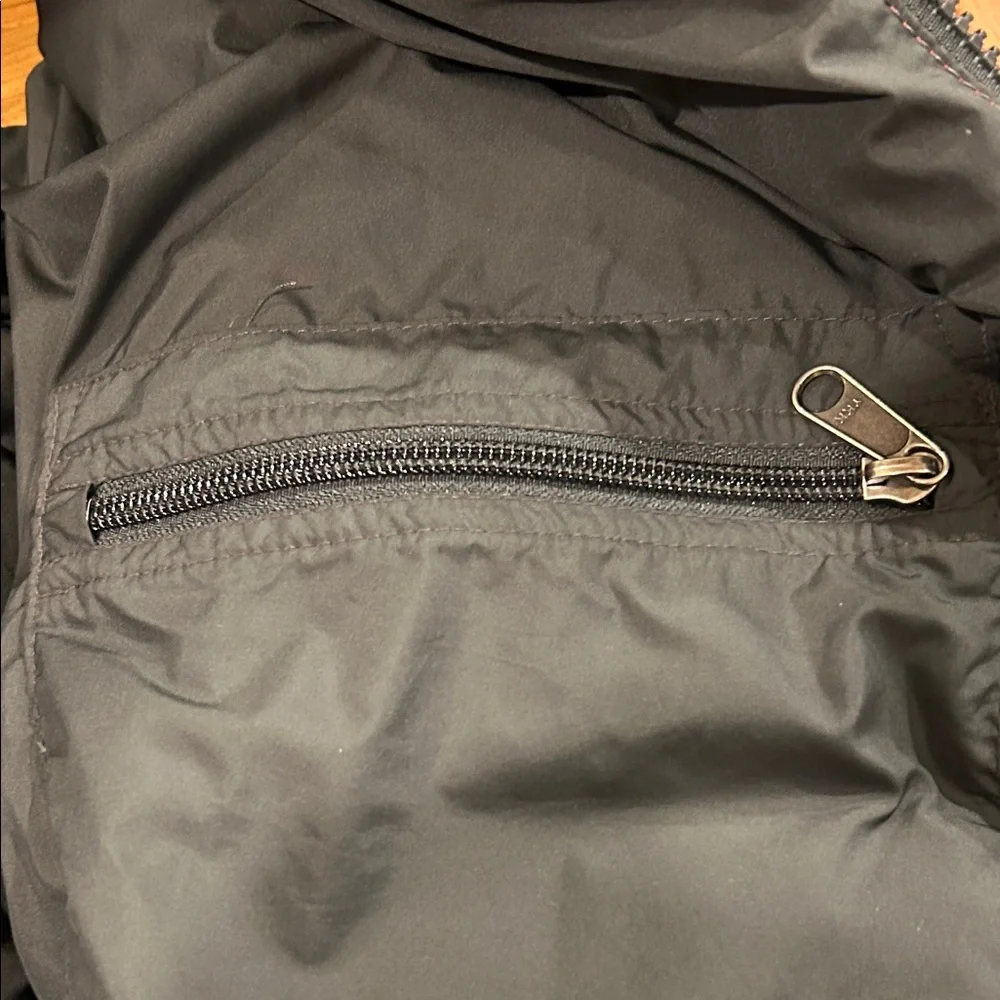 The North Face Men's Nupste Large Black and Red Hooded Puffer Vest